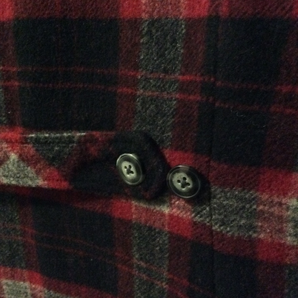 Woolrich Fleece lined Wool Black & Red plaid vest - Women's SMALL - Picture 3 of 8